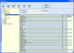 screenshot of configurable options
